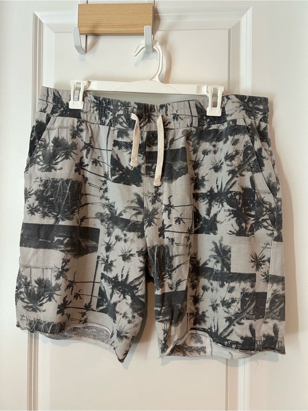 Original Use Gray and Black Patterned Shorts